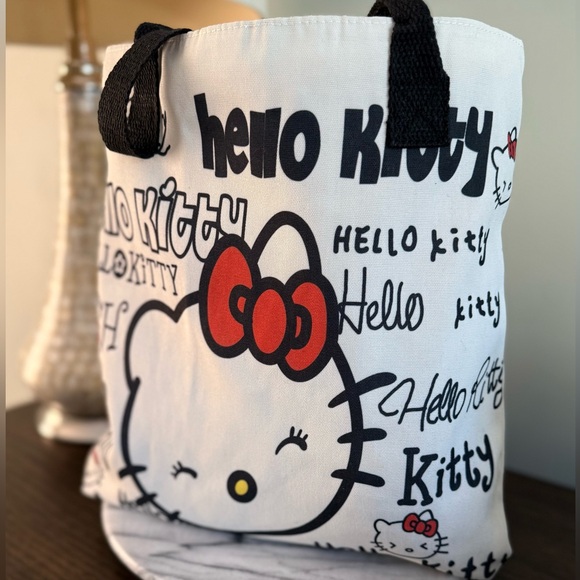 Sanrio Handbags - Hello Kitty Big Head Canvas Tote Bag, New